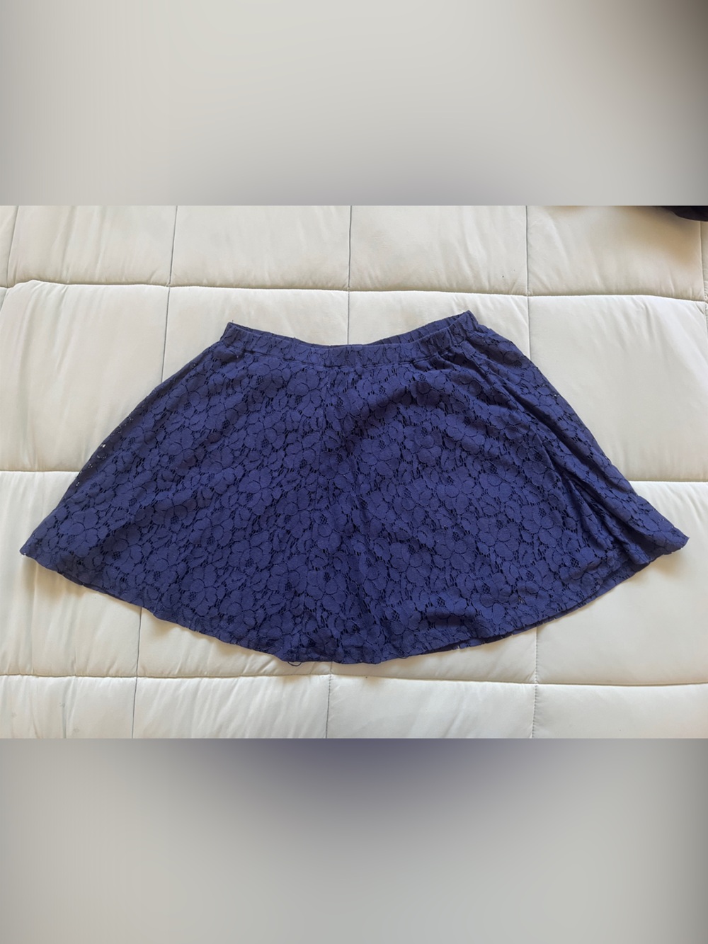 American Rag Navy Blue Floral Lace Mini Skirt